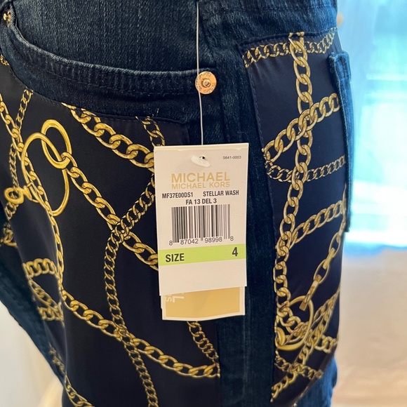 NWT MICHAEL Michael Kors Women Blue Denim Mini Skirt - Picture 6 of 8